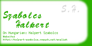 szabolcs halpert business card